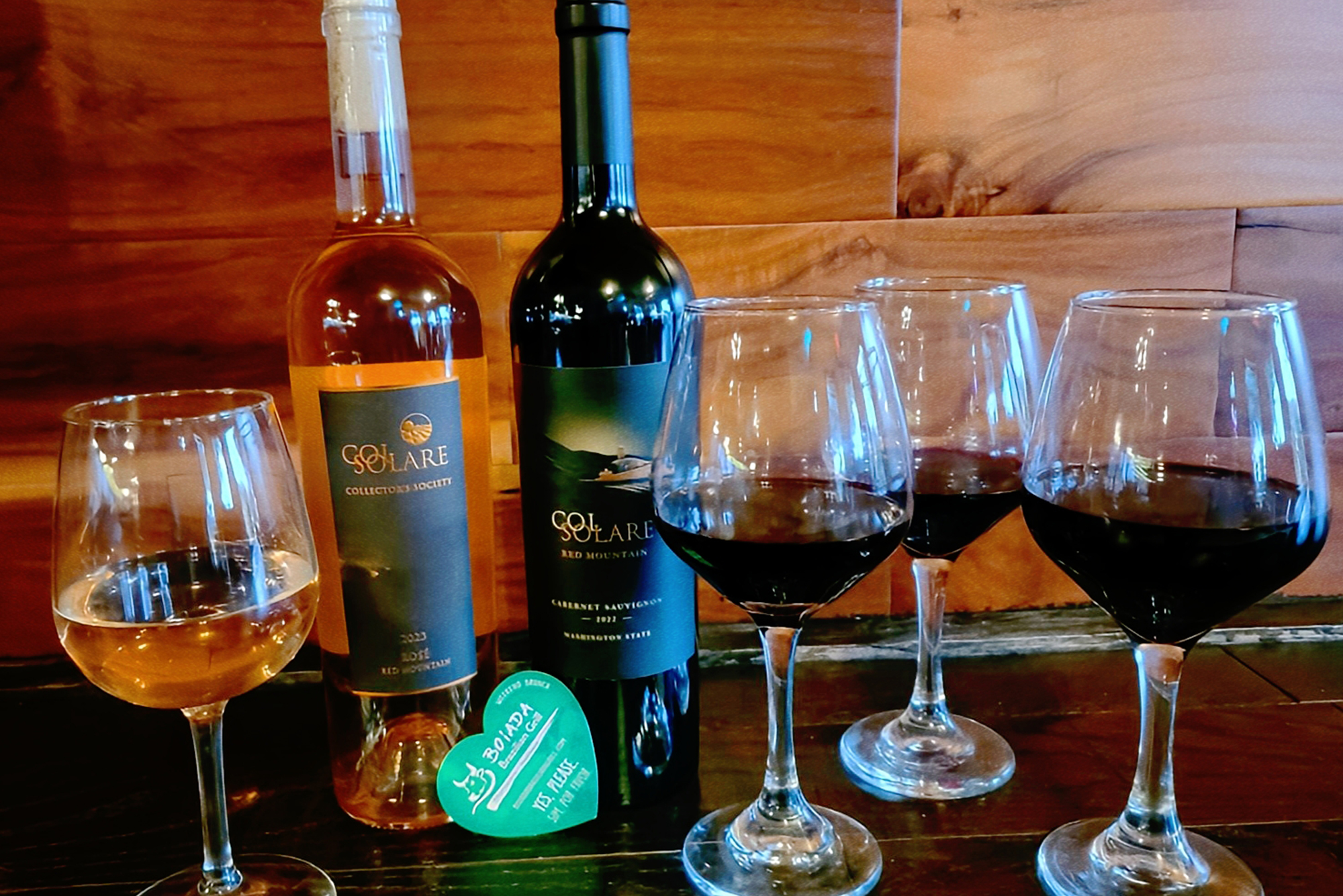 col solare wine at boiada